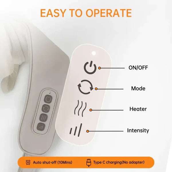 Heated Neck Massager – جهاز مساج للرقبة يسخّن ويريّحك