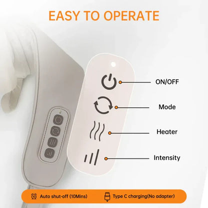 Heated Neck Massager – جهاز مساج للرقبة يسخّن ويريّحك