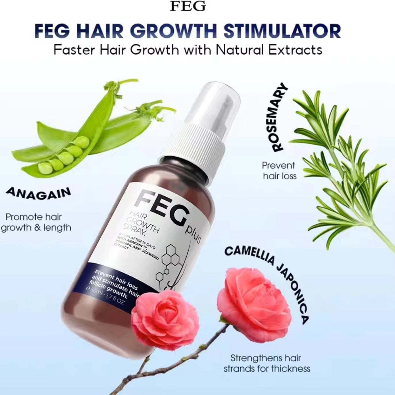 FEG Plus Hair Spray – بخاخ ينبت الشعر بسرعة ويريّحك من التساقط