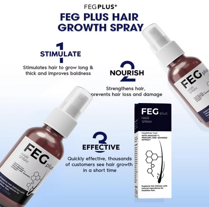 FEG Plus Hair Spray – بخاخ ينبت الشعر بسرعة ويريّحك من التساقط