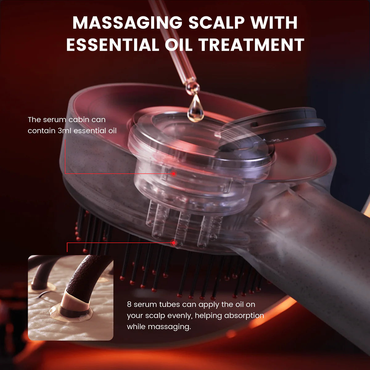 Luxury Scalp Massager Brush - للاسترخاء والعناية بالشعر