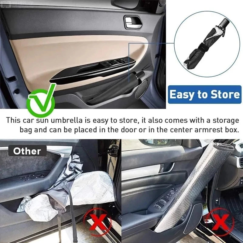 Car Umbrella – مظلة سيارة تحميك من الشمس والحرارة